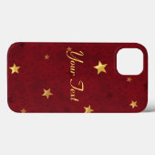Glittering sterren Royal Red Case-Mate iPhone Case (Achterkant (horizontaal))