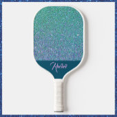 Glittering Turquoise en Paars Pickleball Paddle