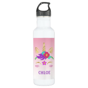 Glittering Unicorn Waterfles