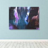 Glittering veroorzaakt door Night Canvas Print (Insitu (Houten vloer))