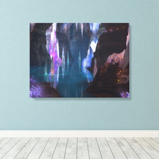 Glittering veroorzaakt door Night Canvas Print (Insitu (Houten vloer))