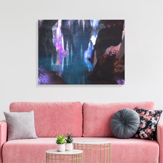 Glittering veroorzaakt door Night Canvas Print (Insitu (Woonkamer))