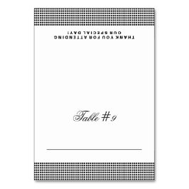 Glittering Wedding Folded Place Card Kaart