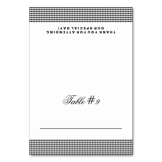 Glittering Wedding Folded Place Card Kaart (Achterkant)