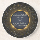 Glittering Wedding Jubileum Zandsteen Onderzetter (Voorkant)