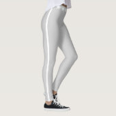Glittering witte sterren op zilvergrijs leggings (Rechts)