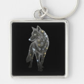 Glittering Wolf Key Ring Sleutelhanger (Voorkant)