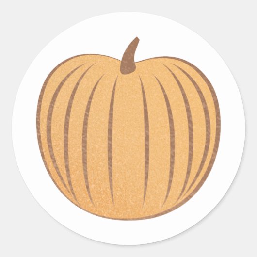 Glitterisgeel Oranje pompoen Herfst envelop afdich Ronde Sticker (Voorkant)