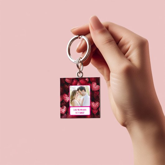 Glitterisliefde als je boos bent sleutelhanger