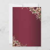 Glitterjurk, Vlinder Bloemig Rood Quinceañera Kaart (Achterkant)