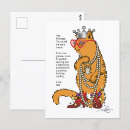 Glitterkat Postkaart