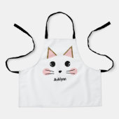 Glitterkat voor speciaal gepersonaliseerd goud schort (Voorkant)