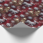 glitterkerst cadeaupapier (Hoek)