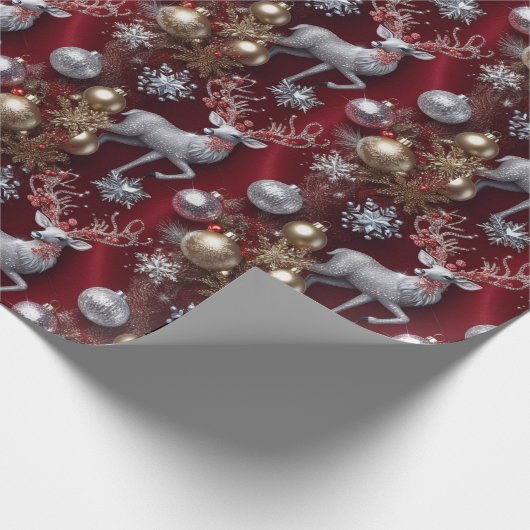 glitterkerst cadeaupapier (Hoek)