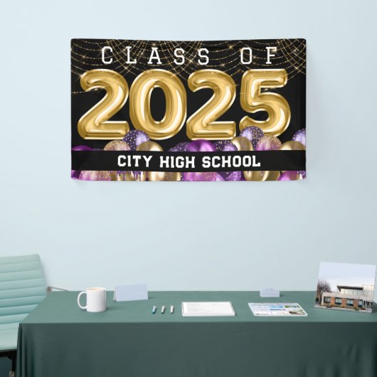 Glitterklasse goud en Paarse glitter van 2024 Afst Spandoek (Beurs)