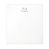 Glitterkoppels monogram gepersonaliseerd Stationer Notitieblok (Voorkant)