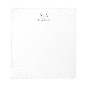 Glitterkoppels monogram gepersonaliseerd Stationer Notitieblok