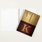 Glitterletter K-monogram met druipende vloeistof  Planner (Display)