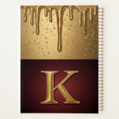 Glitterletter K-monogram met druipende vloeistof  Planner (Achterkant)