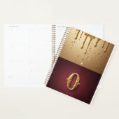 Glitterletter O-monogram met druipende vloeistof  Planner (Display)