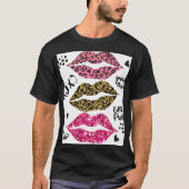 Glitterlippen: modieuze luipaardprint t-shirt (Voorkant)