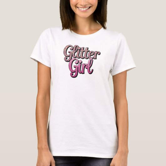 "Glittermeisje" T-shirt (Voorkant)