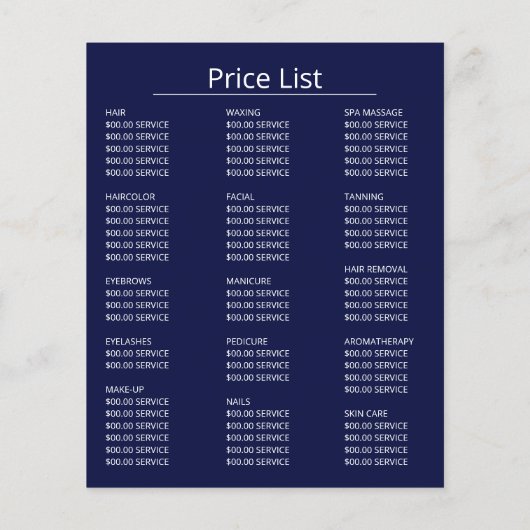 Glittermodel, Visagist, Schoonheidssalon Advertent Flyer (Achterkant)