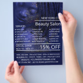 Glittermodel, Visagist, Schoonheidssalon Advertent Flyer (Hand)