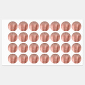 Glittermonogram geborsteld metaal Roos Gold Pink Labels (Vel)