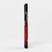 Glittermonogram rode zwarte druppels Case-Mate iPhone case (Achterkant/rechts)