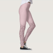 Glittermousserend roos goud leggings (Rechts)