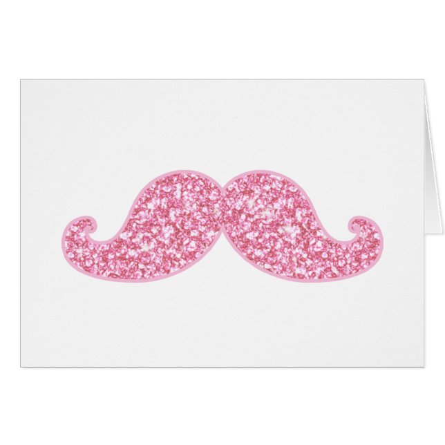 GLITTERMUSTACHE VAN MEESTE PINK, AFGEDRUKT (Voorkant Horizontaal)