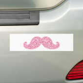 GLITTERMUSTACHE VAN MEESTE PINK, AFGEDRUKT BUMPERSTICKER (Op auto)
