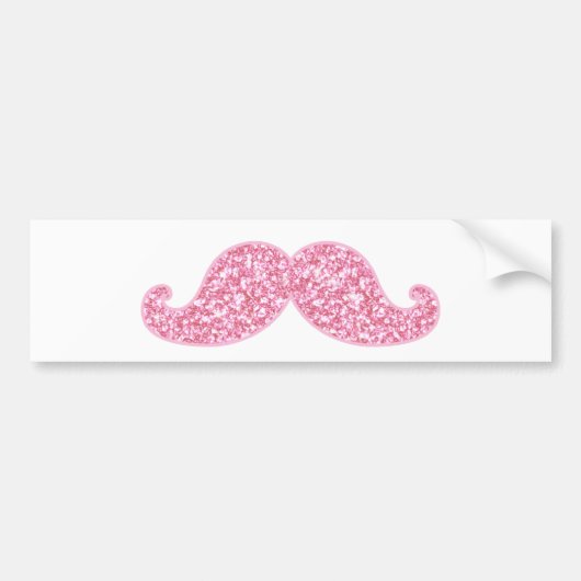 GLITTERMUSTACHE VAN MEESTE PINK, AFGEDRUKT BUMPERSTICKER (Voorkant)