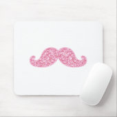 GLITTERMUSTACHE VAN MEESTE PINK, AFGEDRUKT MUISMAT (Met muis)