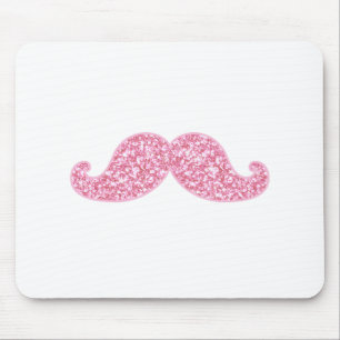 GLITTERMUSTACHE VAN MEESTE PINK, AFGEDRUKT MUISMAT