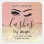 Glitterneteltje Vierkante Sticker (Voorkant)