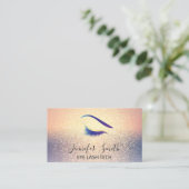 Glitterovervloeiachtergrond | wimper klantenkaartje (Staand voorkant)