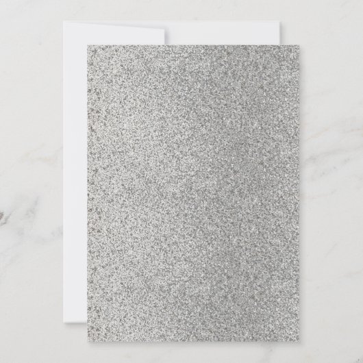 Glitterpatroon Birthday Uitnodiging (Achterkant)