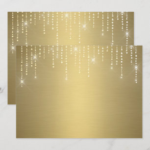 Glitterpatroon blanco uitnodiging