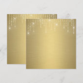 Glitterpatroon blanco uitnodiging (Voorkant / Achterkant)