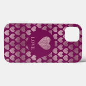 Glitterpatroon LOVE HART Case-Mate iPhone Case (Achterkant (horizontaal))