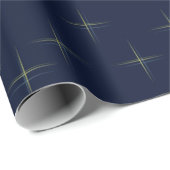 Glitterpatroon op marineblauw cadeaupapier (Rol Hoek)