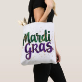 Glitterpenseelstreek Mardi Gras Tote Bag (Dichtbij)