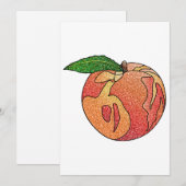 glitterperzik feestdagenkaart (Voorkant / Achterkant)