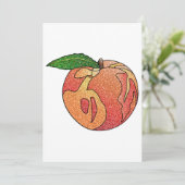 glitterperzik feestdagenkaart (Staand voorkant)