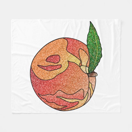 glitterperzik fleece deken (Voorkant (Horizontaal))