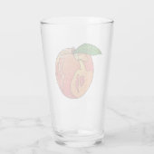 glitterperzik glas (Achterkant)