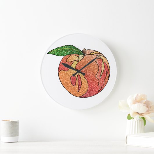 glitterperzik grote klok (Huis)