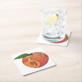 glitterperzik kartonnen onderzetters (Insitu)